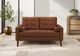 Monarch Specialties Inc. Rust 58" Loveseat with 2 Pillows-1