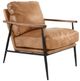 Classic Home Christopher Adobe Tan/Black Leather Club Chair-0
