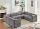 Meridian Furniture Quincy 8-Piece Grey Modular Sectional Set-2