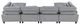 Homelegance® Robstown 6-Piece Gray Modular Sectional with 2-Ottoman-4