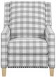 Powell® Portier Gray Check Manual Pushback Recliner-4