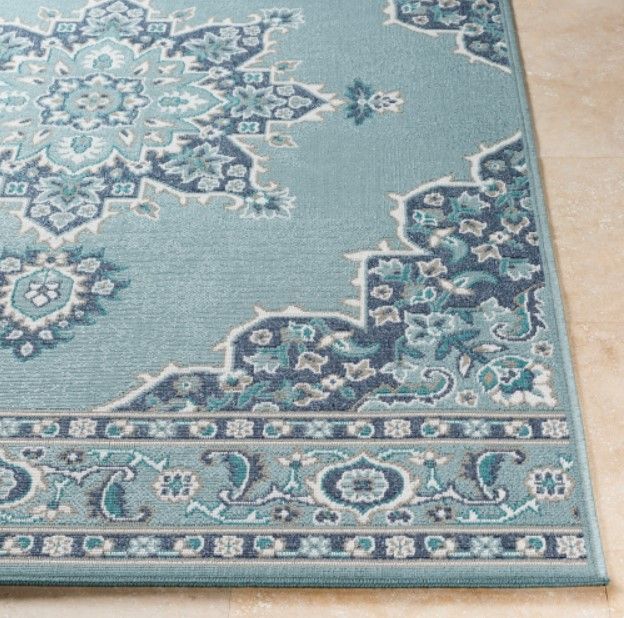 Surya Alfresco Teal 5'x8' Area Rug-3