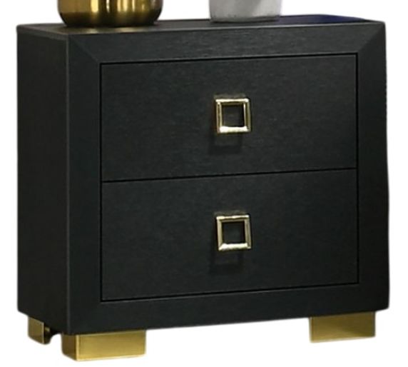 Furniture of America® Latimer Black Nightstand-0