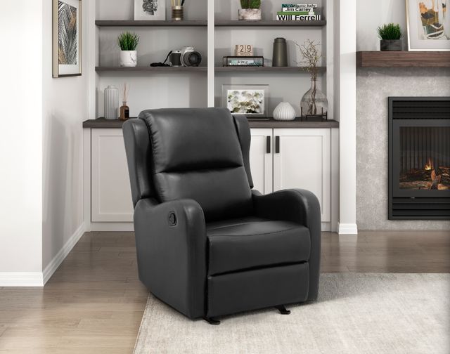 Homelegance® Durant Black Gliding Recliner-1