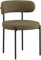 Meridian Furniture Beacon Olive/Black Boucle Upholstered Dining Chair-0