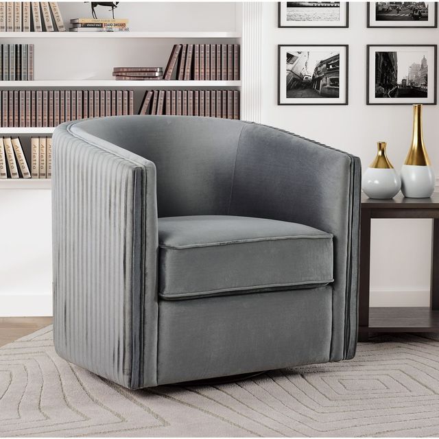 Mazin Furniture Cecily Gray Swivel Chair-3
