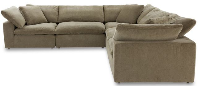 Moe’s Home Collection Clay Classic 5-Piece Desert Sage L-Shaped Modular Sectional-1