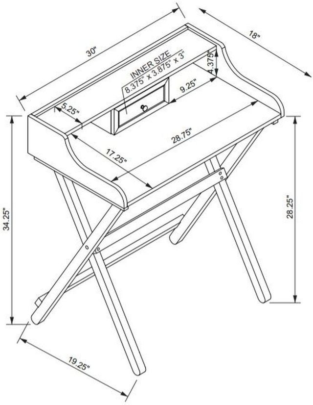 Linon Coy Walnut Folding Desk-3