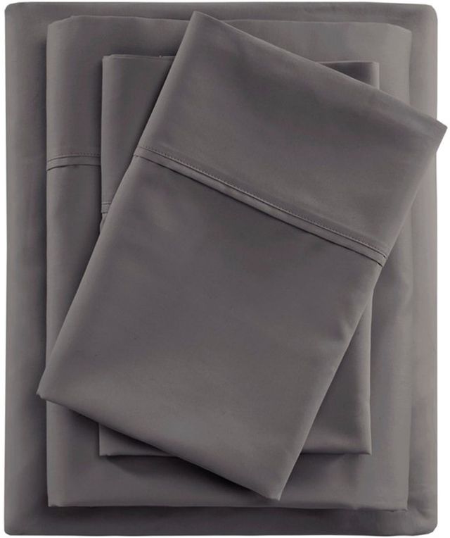 Olliix by Beautyrest Charcoal California King 600 Thread Count Cooling Cotton Rich Sheet Set-0