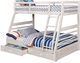 Furniture of America® California Wire Brushed White Twin/Full Bunk Bed-2