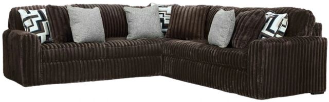 Signature Design by Ashley® Midnight-Madness 3-Piece Chocolate Curved Sectional-0