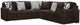 Signature Design by Ashley® Midnight-Madness 3-Piece Chocolate Curved Sectional-0