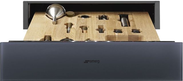 Smeg Linea Neptune Gray 24" Sommelier Drawer-0