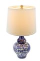 A & B Home Blue/White 14" Ceramic Vase Lamp-2