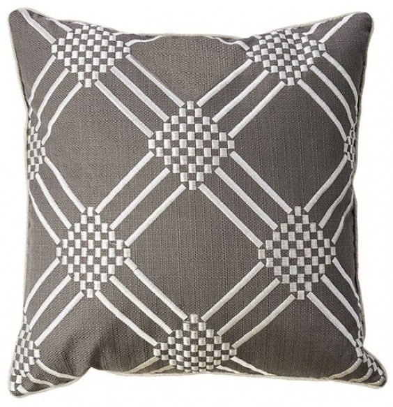 Furniture of America® Bess Dark Gray Throw Pillow-0
