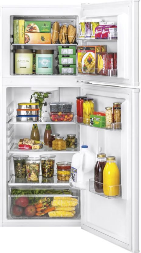 Haier 24" 9.8 Cu. Ft. White Top Freezer Refrigerator-2
