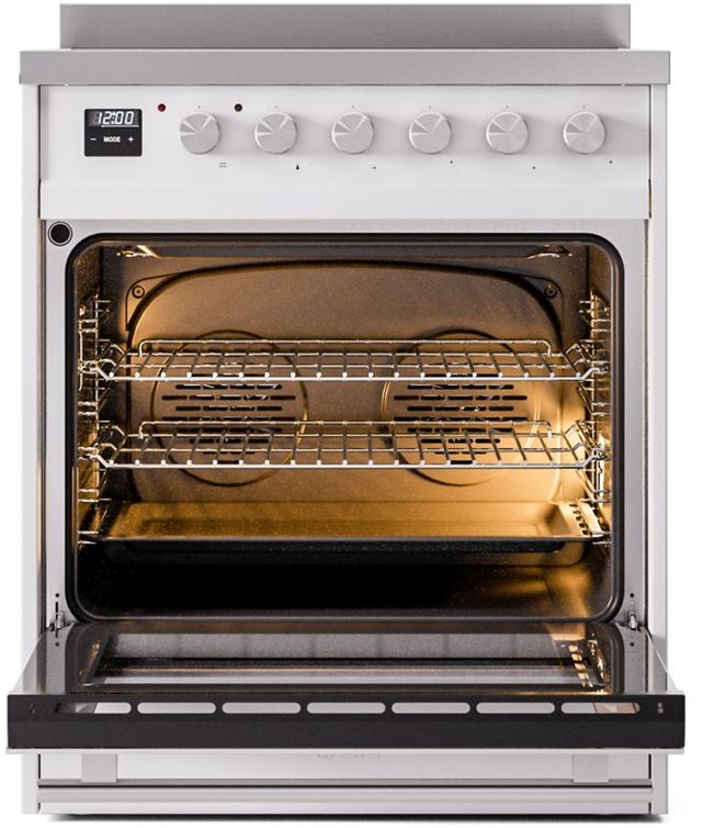 Ilve® Professional Plus II 30" White Pro Style Induction Range-3