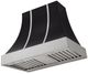 AGA Cascade 36" Matte Black Wall Mounted Range Hood with Brushed Brass Trim-0