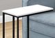 Monarch Specialties Inc. White 25"H Accent Table with Black Metal Base-1