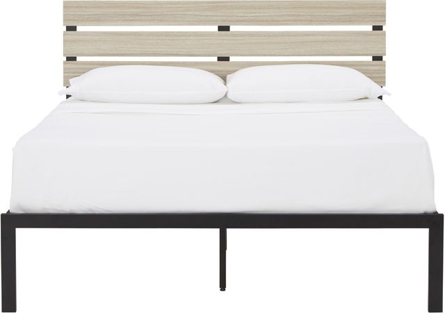 Signature Design by Ashley® Waylowe Natural/Black King Platform Bed-0