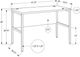 Monarch Specialties Inc. Silver/White 48" Computer Desk-1