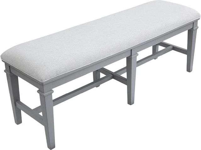 Magnussen Home® Charleston Harbor Gray/Hoffman Whip Bench with Upholstered Seat-3
