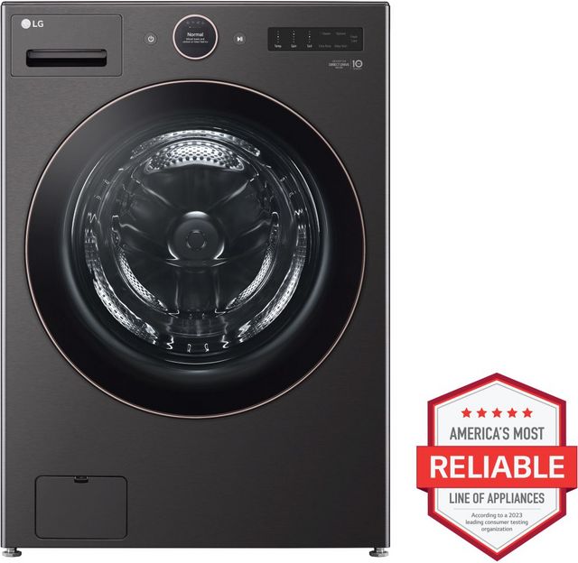 LG Black Steel Front Load Laundry Pair-2