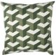 A & B Home Green/White 18"x18" Throw Pillow-0