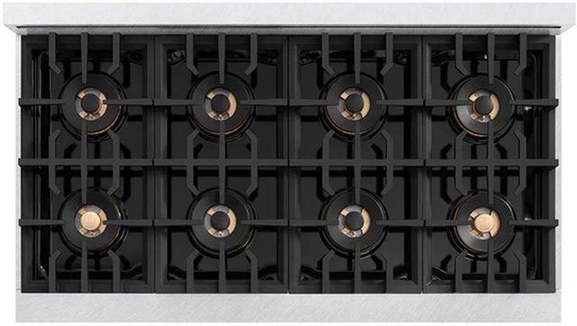 ZLINE Autograph Edition 48" 6.7 cu. ft. Gas Range with 8 Burner DuoPro™ Cooktop and Dual Ovens in Satin Stainless Steel and Champagne Bronze Accents (PCGRSZ-48-CB)-3