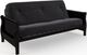 dhp furniture® Black Espresso Wood Futon with Arms-0