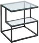 Homelegance® Elyria Glass Top End Table with Black Base-0