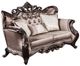 Furniture of America® Albacete Brown/Dark Cherry Loveseat-0