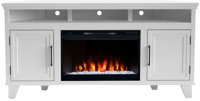 Legends Home Real Cozy Sonoma Jasmine White 64" Corner Fireplace Console-3
