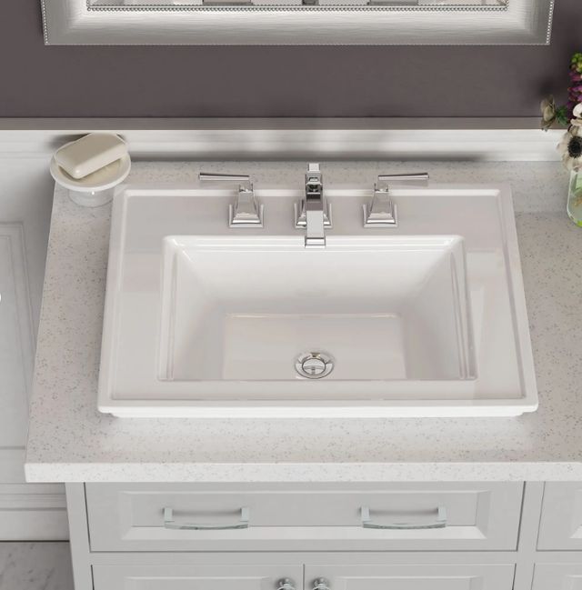 American Standard Town Square® S White Drop-In Sink with 8" Widespread-3