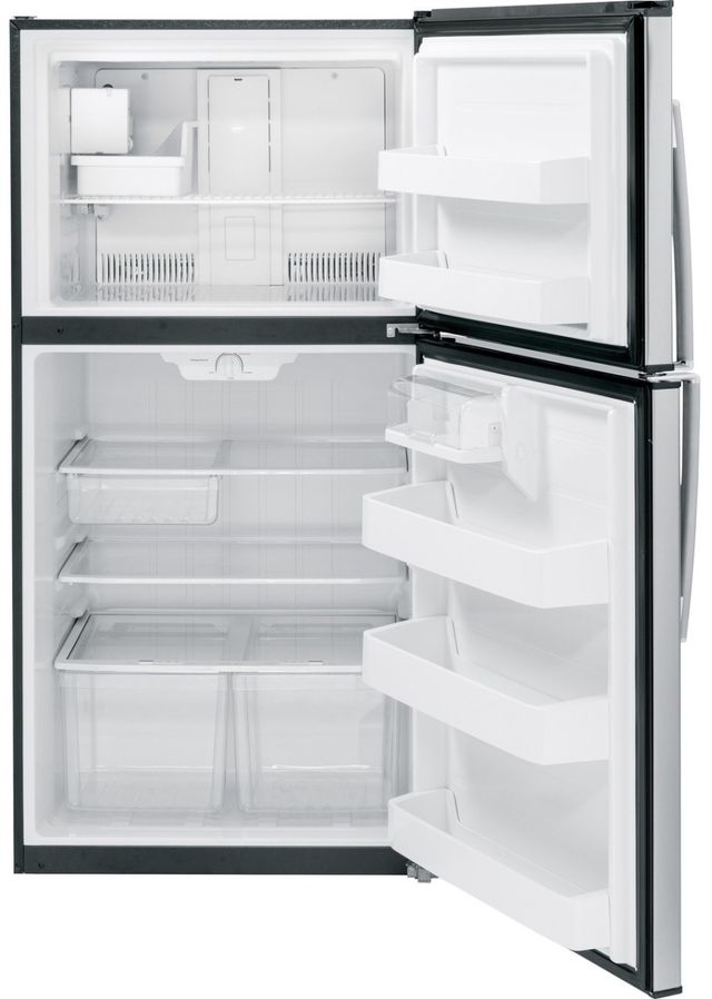 GE® 33 in. 21.1 Cu. Ft. Stainless Steel Top Freezer Refrigerator-1