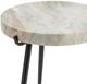 Crestview Collection Maxwell Light Gray Top Accent Table with Black Base-2