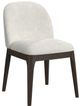 Elements International Sylvie Dark Brown/White Upholstered Dining Side Chair-0