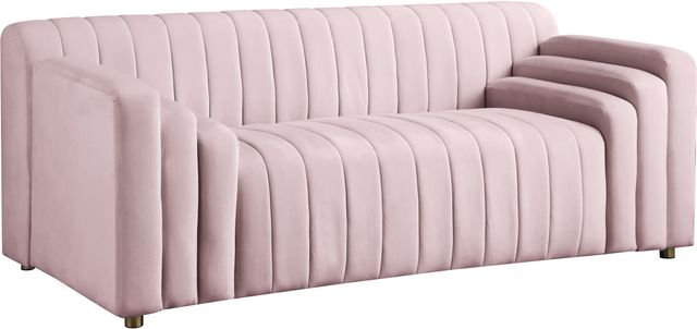 Meridian Furniture Naya Pink Velvet Loveseat-1