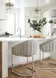 Vanguard® Furniture Vanguard Index Porcelain/Polished Nickel Counter Stool-3
