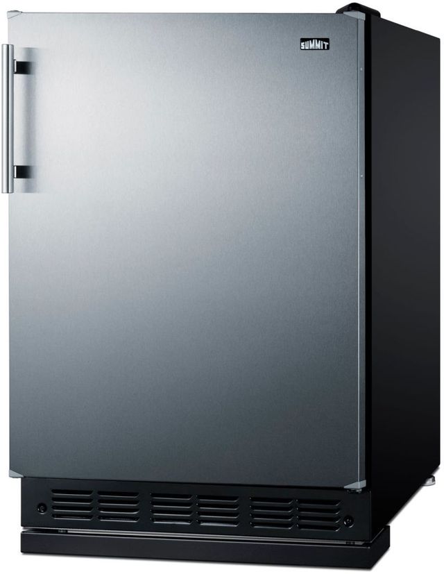 Summit® 24" 5 Cu. Ft. Stainless Steel Under The Counter European Refrigerator -2