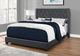 Monarch Specialties Inc. Dark Grey Velvet with Chrome Trim Queen Bed-2