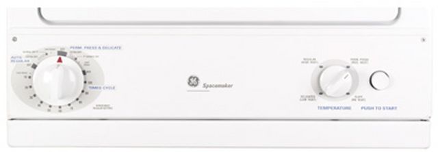 GE® Spacemaker® 3.6 Cu. Ft. White Electric Dryer-1