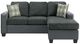 Mazin Furniture Slater 2-Piece Gray Reversible Sofa Chaise Sectional-3
