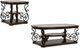 Coaster® Laney 2-Piece Tempered Glass Top Occasional Table with Dark Merlot Base Set-0