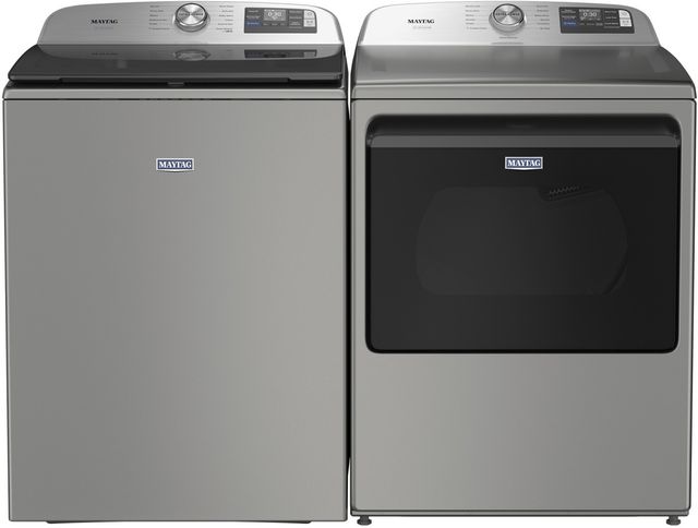 Maytag® Pet Pro Classic Silver Top Load Washer & Gas Dryer Laundry Pair-0