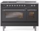 Ilve® Nostalgie II Series 48" Graphite Matte Pro Style Dual Fuel Range-0