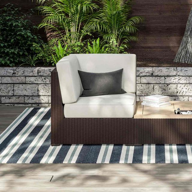 homestyles® Palm Springs Brown Outdoor Sectional Side Chair-4