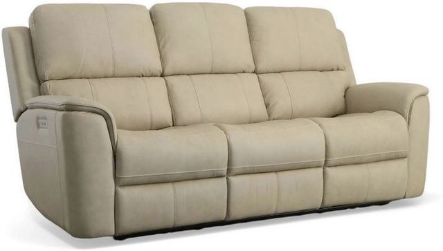 Flexsteel® Henry Beige Power Reclining Sofa with Power Headrests and Lumbar-0