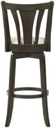Armen Living Elle 3-Piece Dark Roast/Slip Gray Barstool Set-5