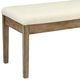 ACME Furniture Claudia Beige/Salvage Brown Bench-1